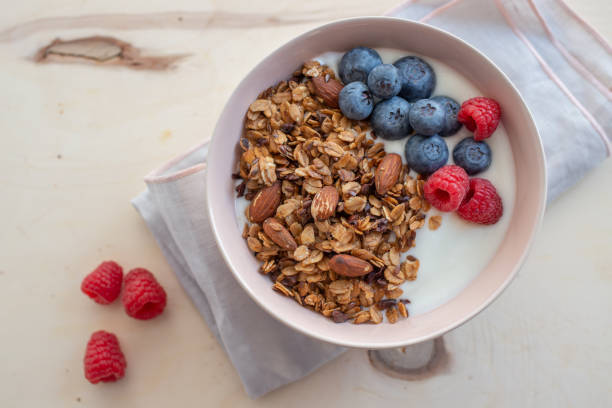 istock Granola with yogurt and berries 1145171059