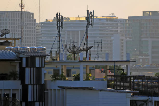 istock top view of urban with parabolic satellite dishes on rooftops 1145175171