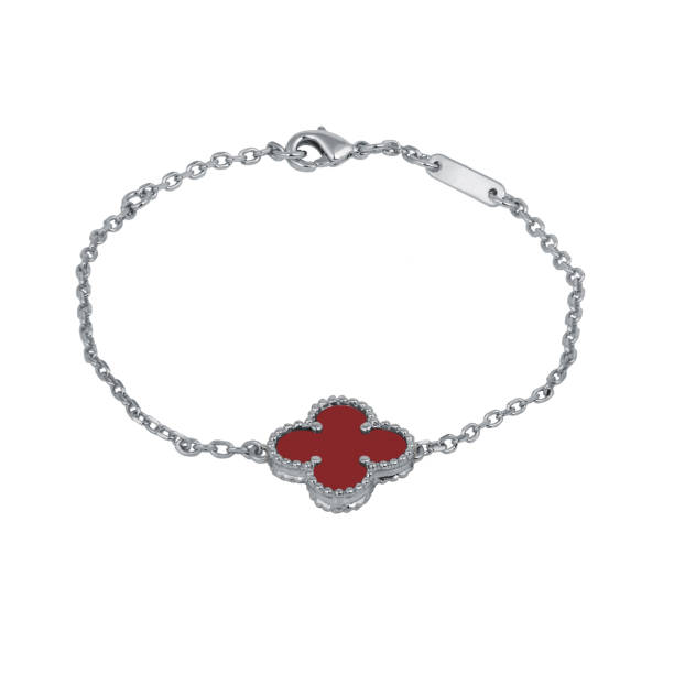 istock Fashion silver bracelet isolated on white background 1145179361