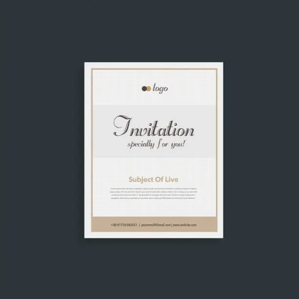 Vector illustration of Conference, Reception, Wedding, Event, Party Card Invitation Design