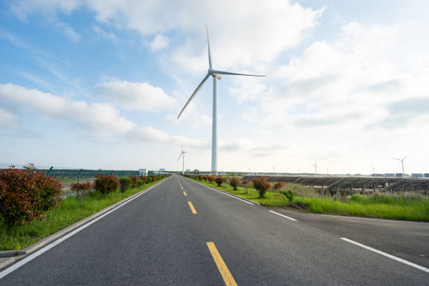 istock Urban roads and wind power 1145184726