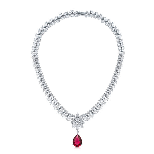 istock Fashion diamond pendant isolated on white background 1145184852