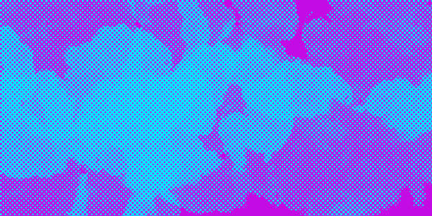 istock Blue purple color comic book background 1145185683