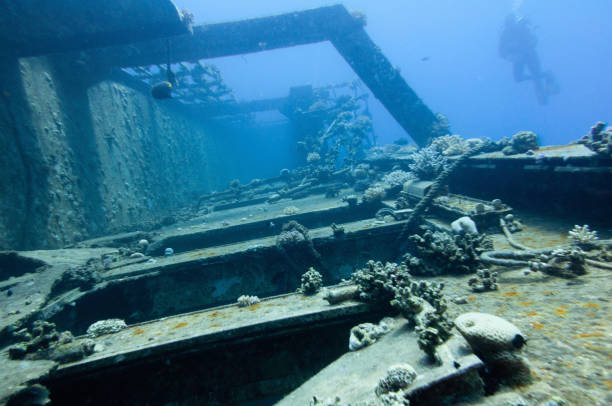 istock Close-Up Of Abandoned Ship Undersea 1145188849