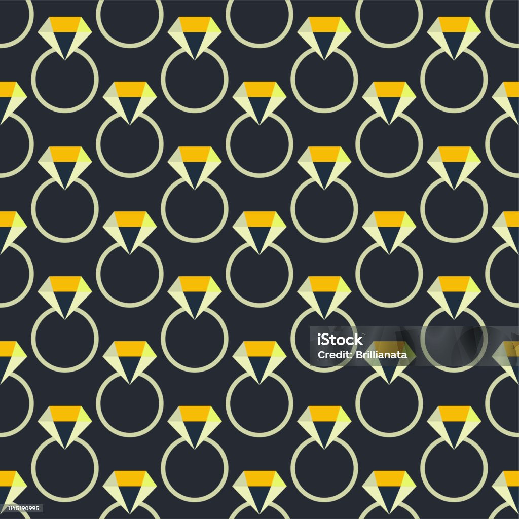 Repeating Pattern Rings Diamond Engagement Ring Pattern Vector Seamless Repeat For Any Use ...