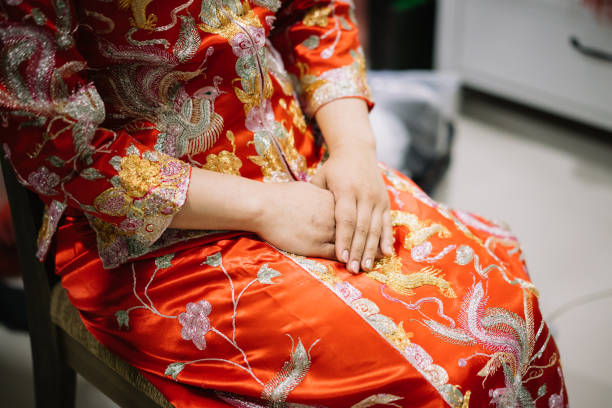 istock Asian bride waiting for the bridegroom on wedding day 1145191362