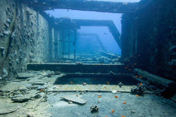istock Close-Up Of Abandoned Ship Undersea 1145193155