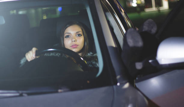 istock Young woman relaxing in a car 1145195922
