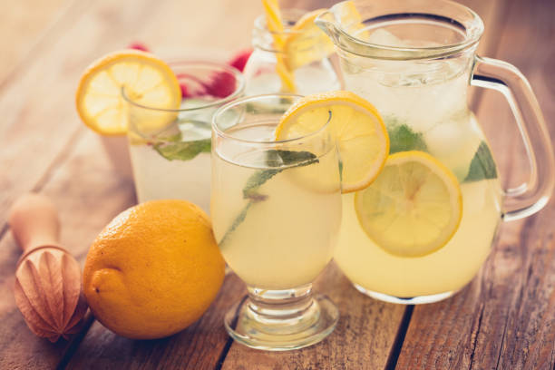 istock Fresh made lemonade in glass, close-up 1145196741