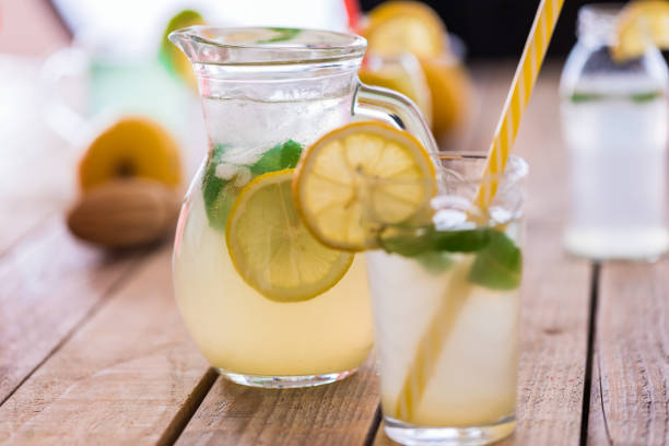 istock Fresh made lemonade in glass, close-up 1145197362