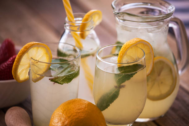 istock Fresh made lemonade in glass, close-up 1145197672