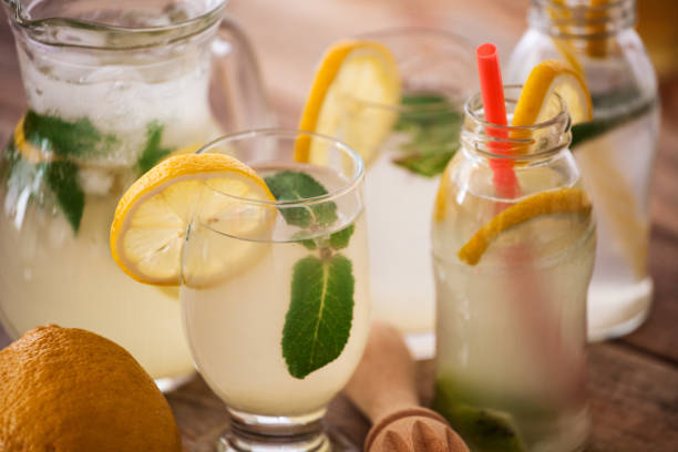 istock Fresh made lemonade in glass, close-up 1145197787