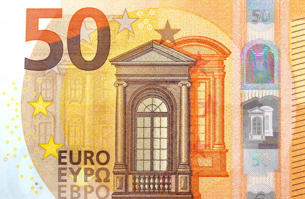fifty euro bank notes with safety hologram European currency Germany bank notes european union euro note stock pictures, royalty-free photos & images