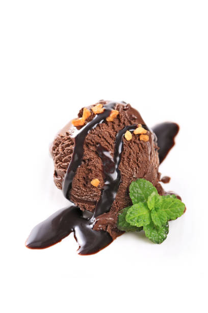 istock chocolate ice cream,isolated on white background 1145207501