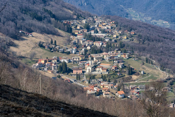 istock Mountain landscape from Valcava, Lombardy 1145208128