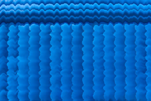 istock Movie Theater Curtains blue stripe striped style . 1145209008