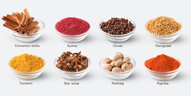 istock Collection of different spices on white background 1145209882