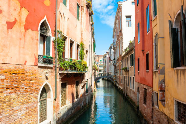 istock Scenic canal with old architecture in Venice, Italy. 1145210548