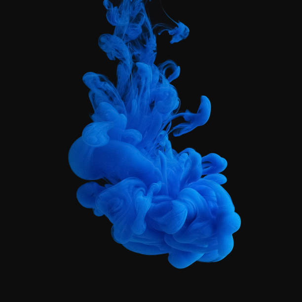 abstract design background concept - blue ink imagens e fotografias de stock
