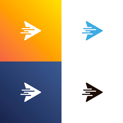 Arrow fast design logo. Arrows icon isolated. Vector illustration