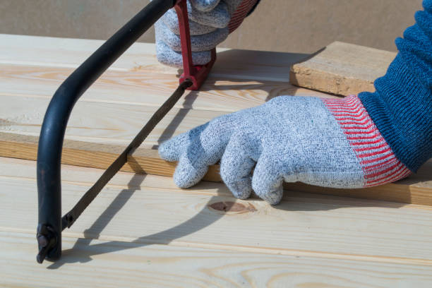 istock Hacksaw in the hands of a worker. 1145221588