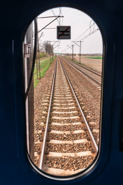 istock rails through the window of the last wagon 1145221769