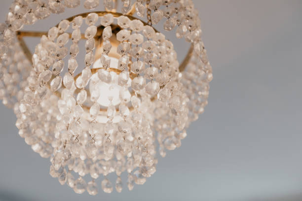 istock Chrystal chandelier close-up. Glamour background with copy space - Image 1145222236