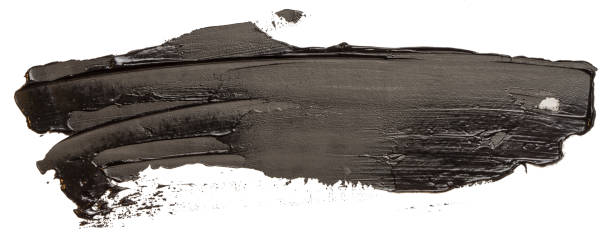 istock Black oil texture paint stain brush stroke 1145223687