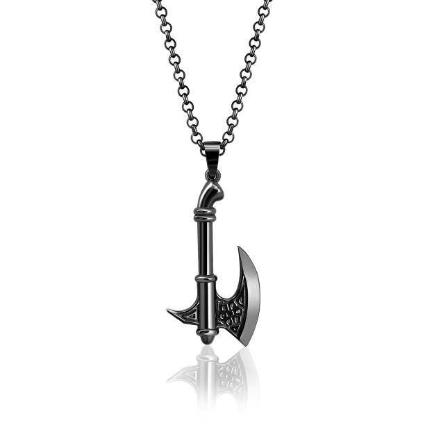 istock Men & Women Axe Pendant Chain Necklace 1145224299