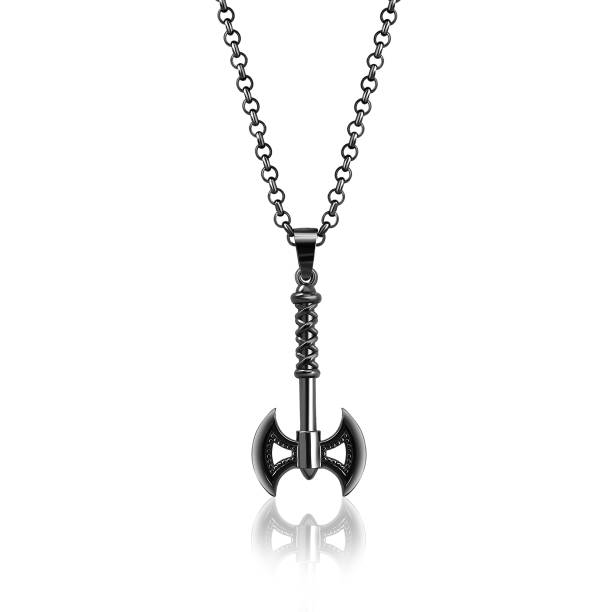 istock Men & Women Axe Pendant Chain Necklace 1145224807