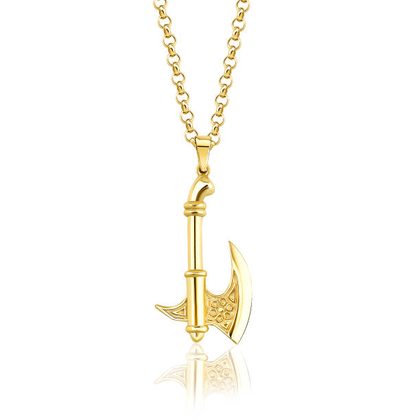 istock Men & Women Axe Pendant Chain Necklace 1145224894