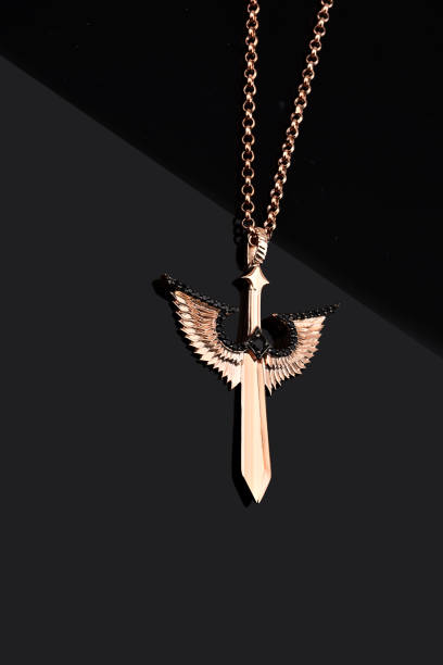 istock Men & Women Sword Pendant Chain Necklace 1145224965