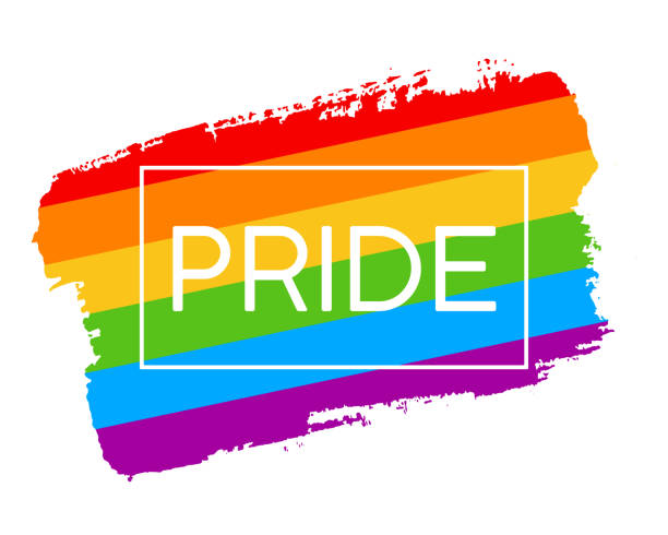 istock Hand draw LGBT pride flag in vector format. Rainbow flag with word PRIDE for poster. LGBTQ love symbol background 1145232003