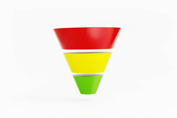 istock Colorful Funnel Diagram On White Background 1145232786