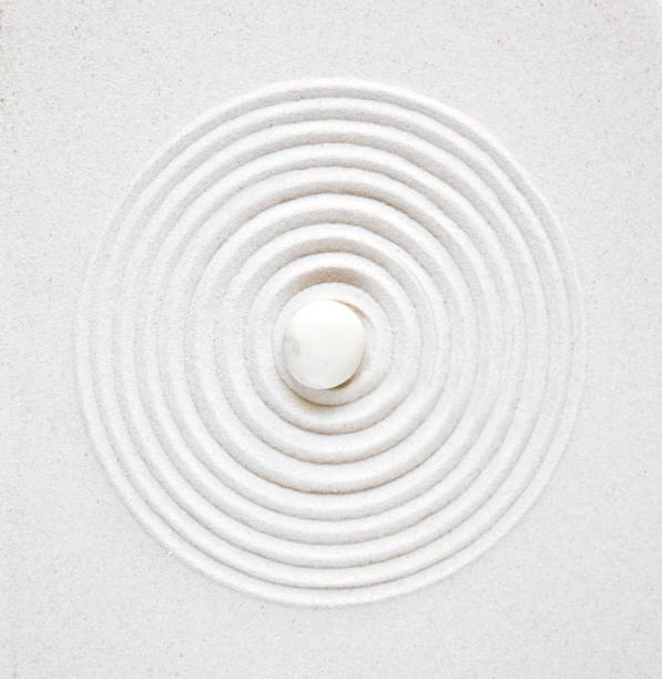 istock Zen japanese garden background top view 1145233741