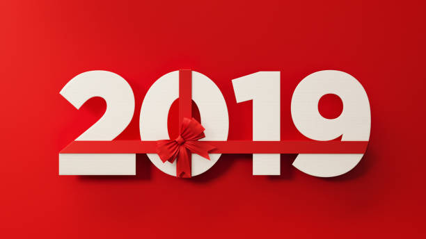 istock 2019 Tied With Red Ribbon On Red Background 1145234325