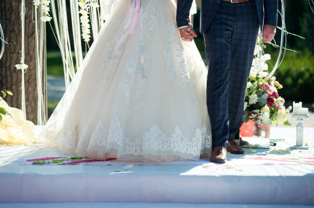 istock Wedding couple at wedding ceremony 1145234448
