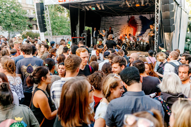 Drums and bass at a daytime gig