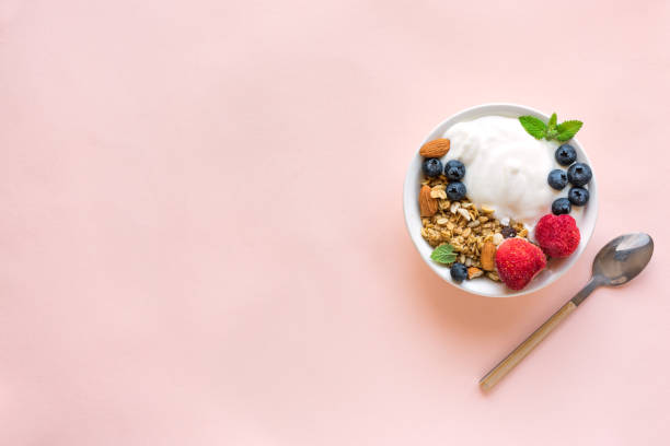 istock Healthy breakfast with yogurt, granola, berries 1145250372