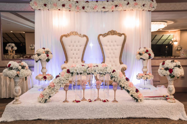 istock Beautiful wedding reception venue. 1145251531