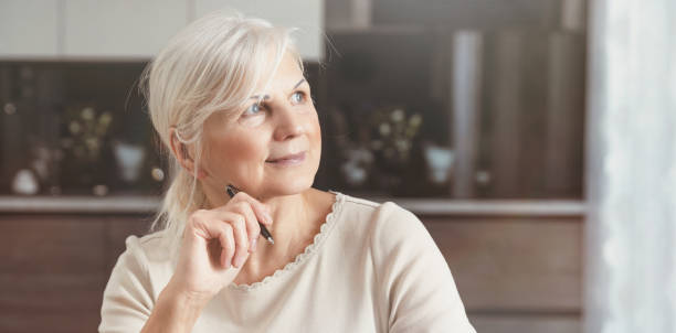 istock Cheerful senior woman portrait 1145251557