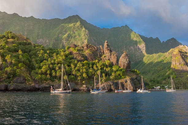 마 르 키즈 제도, 파투 히바 - marquesas islands 뉴스 사진 이미지