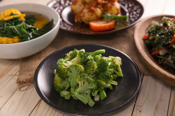istock Stir fried broccoli or cah brokoli 1145259197