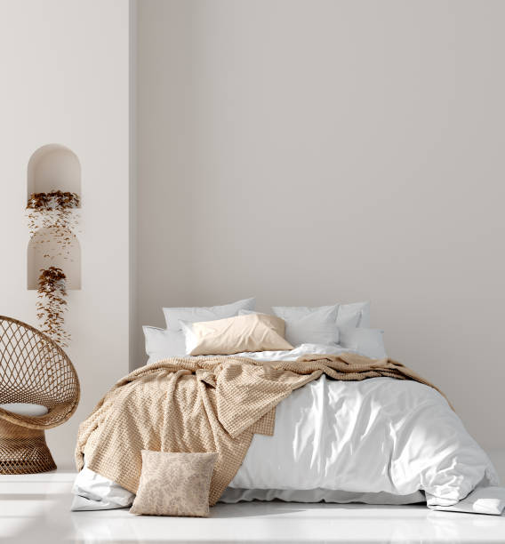 istock Wall mock up in Scandinavian interior background 1145259692