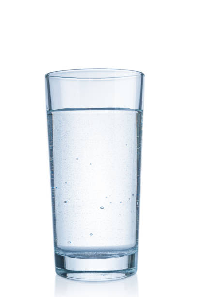 istock Glass with pure isolated water on white background 1145264382