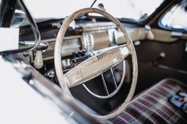 istock Oldtimer car in USA - cabrio retro style car 1145264850
