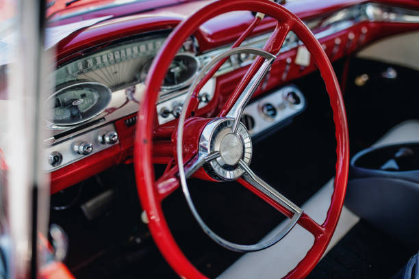 istock Oldtimer car in USA - cabrio retro style car 1145264941