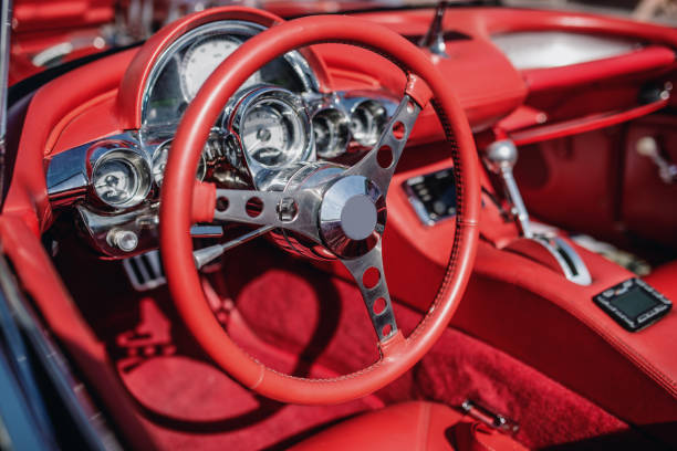 istock Oldtimer car in USA - cabrio retro style car 1145265009
