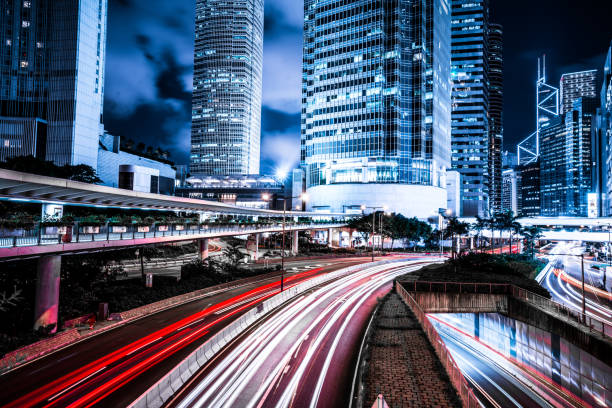 istock Hong Kong central district at night 1145270879