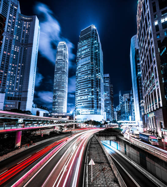 istock Hong Kong central district at night 1145271188